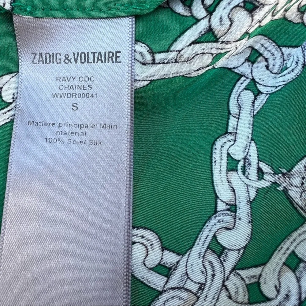 Zadig & Voltaire 100% silk ravy chain dress - Picture 5 of 5